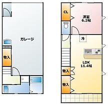 ガレージハウス西浜 B ｜ 愛知県豊橋市西浜町14-6（賃貸アパート1LDK・1階・70.32㎡） その2