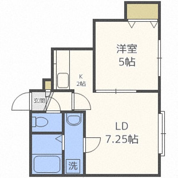 フロンティア藤野 ｜北海道札幌市南区藤野二条6丁目(賃貸アパート1LDK・2階・32.00㎡)の写真 その2