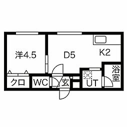フェアリー 1DKの間取図画像