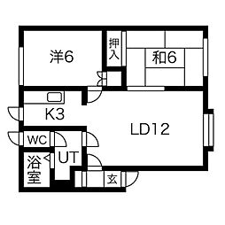 ドエルイーエム95 2LDKの間取図画像