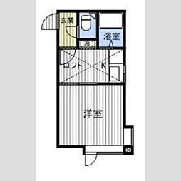 澄川天神マンション 1Kの間取図画像