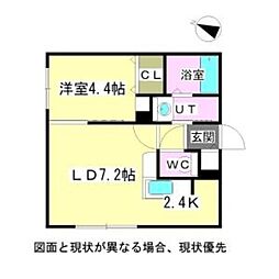 ラフィナート 1LDKの間取図画像