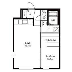 STARESTATE2 1LDKの間取図画像