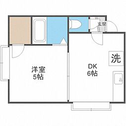 ブリリアント澄川 1DKの間取図画像