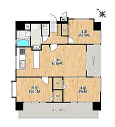 ツインタワー空港通り 3LDKの間取図画像