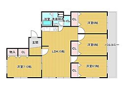南福岡ファイナンス 4LDKの間取図画像