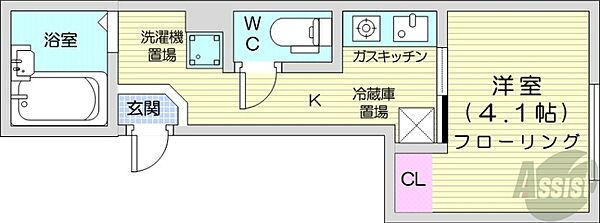 北海道札幌市中央区南十一条西14丁目(賃貸マンション1K・4階・17.94㎡)の写真 その2