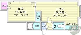 フラリッシュ1  ｜ 北海道札幌市東区北四十六条東3丁目（賃貸アパート1LDK・2階・30.00㎡） その2