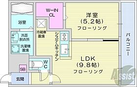 北海道札幌市中央区南六条西26丁目（賃貸マンション1LDK・10階・34.73㎡） その2