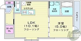 北海道札幌市中央区北五条西14丁目（賃貸マンション1LDK・4階・37.30㎡） その2