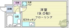 北海道札幌市北区北二十二条西7丁目（賃貸マンション1R・3階・21.90㎡） その2