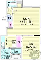 北海道札幌市中央区南十三条西17丁目（賃貸マンション1LDK・1階・38.81㎡） その2