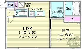 北海道札幌市中央区北二条西20丁目（賃貸マンション1LDK・4階・33.36㎡） その2