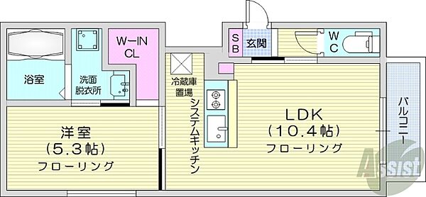 北海道札幌市西区二十四軒四条5丁目(賃貸マンション1LDK・2階・35.78㎡)の写真 その2