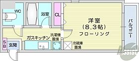 北海道札幌市北区北二十六条西8丁目（賃貸マンション1K・4階・25.05㎡） その2