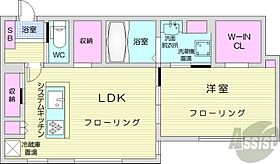 北海道札幌市中央区北八条西20丁目（賃貸マンション1LDK・5階・45.50㎡） その2