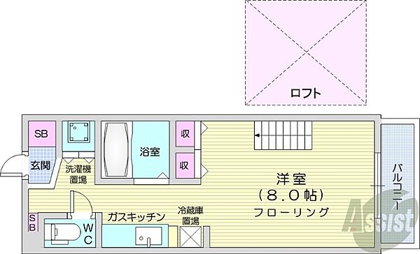 ルシードイースト ｜北海道札幌市東区北十条東3丁目(賃貸マンション1LDK・6階・32.00㎡)の写真 その2