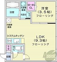 北海道札幌市豊平区月寒東一条6丁目（賃貸マンション1LDK・4階・33.34㎡） その2