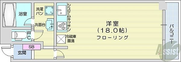 北海道札幌市中央区北二条東1丁目(賃貸マンション1R・9階・42.89㎡)の写真 その2