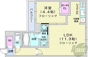 北海道札幌市中央区南六条西12丁目761-21（賃貸マンション1LDK・4階・38.01㎡） その2