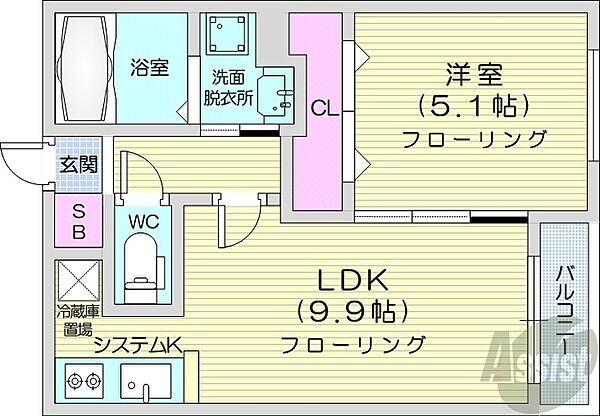 北海道札幌市西区発寒六条5丁目(賃貸マンション1LDK・2階・35.64㎡)の写真 その2