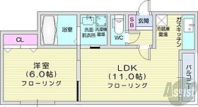 北海道札幌市中央区南十六条西9丁目（賃貸マンション1LDK・3階・37.64㎡） その2