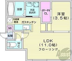 北海道札幌市豊平区平岸二条1丁目（賃貸マンション1LDK・3階・35.72㎡） その2