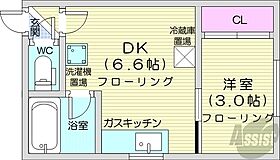 北海道札幌市東区北二十三条東12丁目（賃貸アパート1DK・1階・18.00㎡） その2