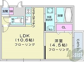 北海道札幌市東区北三十五条東17丁目（賃貸マンション1LDK・3階・32.50㎡） その2