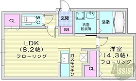 ParenteN18  ｜ 北海道札幌市東区北十八条東8丁目（賃貸マンション1LDK・4階・35.61㎡） その2