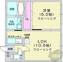 北海道札幌市中央区南四条西14丁目（賃貸マンション1LDK・1階・35.04㎡） その2