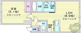 北海道札幌市中央区北三条西17丁目（賃貸マンション1LDK・4階・36.27㎡） その2