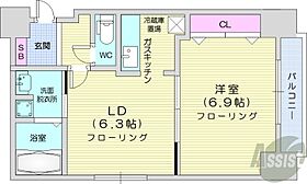 北海道札幌市中央区北五条西15丁目（賃貸マンション1LDK・8階・32.18㎡） その2