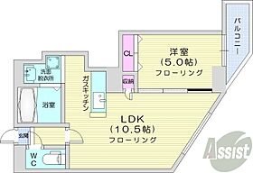 北海道札幌市中央区北六条西26丁目（賃貸マンション1LDK・11階・34.90㎡） その2