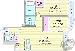 間取図画像 2LDK