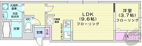 北海道札幌市西区琴似一条5丁目（賃貸マンション1LDK・4階・34.20㎡） その2