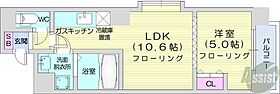 北海道札幌市中央区南五条西12丁目（賃貸マンション1LDK・4階・37.36㎡） その2