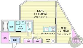 Garden Terrace N8  ｜ 北海道札幌市東区北八条東5丁目（賃貸マンション1LDK・4階・60.57㎡） その2