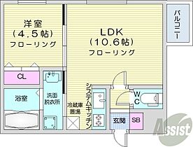 スリーナインYG  ｜ 北海道札幌市東区北二十一条東2丁目（賃貸マンション1LDK・5階・36.07㎡） その2