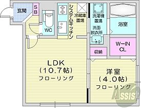 北海道札幌市西区琴似一条5丁目（賃貸マンション1LDK・1階・35.86㎡） その2