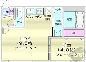 北海道札幌市豊平区平岸四条13丁目（賃貸マンション1LDK・4階・30.10㎡） その2