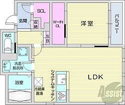 北海道札幌市中央区北一条西26丁目（賃貸マンション1LDK・5階・55.92㎡） その2