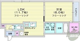 北海道札幌市中央区南六条西8丁目8-24（賃貸マンション1LDK・4階・43.02㎡） その2