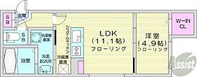 北海道札幌市豊平区中の島二条4丁目（賃貸マンション1LDK・4階・38.46㎡） その2