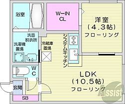 北海道札幌市白石区東札幌六条5丁目（賃貸マンション1LDK・3階・34.19㎡） その2