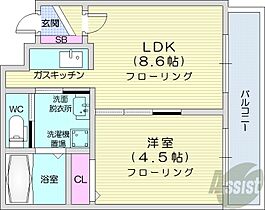 北海道札幌市中央区南三条西9丁目（賃貸マンション1LDK・5階・28.06㎡） その2