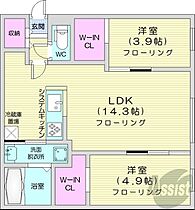 北海道札幌市西区発寒五条5丁目（賃貸マンション2LDK・1階・52.92㎡） その2