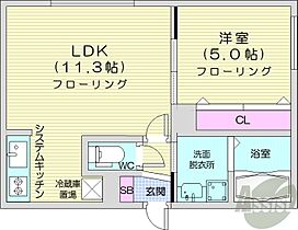 北海道札幌市中央区南八条西8丁目（賃貸マンション1LDK・3階・37.30㎡） その2