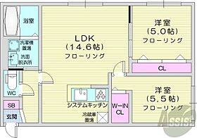 ラベイユドール  ｜ 北海道札幌市東区北四十二条東2丁目（賃貸マンション2LDK・3階・56.47㎡） その2