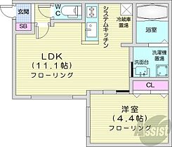 北海道札幌市豊平区豊平四条10丁目（賃貸マンション1LDK・1階・34.64㎡） その2